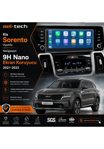 Kia Sorento Uyumlu Navigasyon 9h Nano Ekran Koruyucu 2021-2023