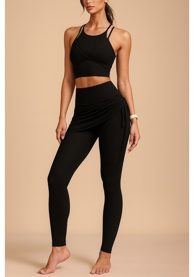 Ece's Design Yoga Zarif Tayt Ve Atlet Yüksek Bel Spor Slim-fit Pilates Koşu Spor Tayt Ve Atlet W2010 Siyah Ece's Design Yoga Zarif Tayt Ve Atlet Yüksek Bel Spor Slim-fit Pilates Koşu Spor Tayt Ve Atlet W2010 Siyah
