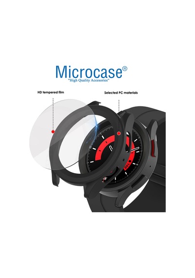 Samsung Galaxy Uyumlu Watch5 Pro 45mm Ekran Korumalı Sert Kılıf - AL3173