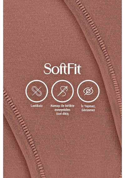 İz Yapmayan Basic Kadın Yüksek Bel Bato Külot Modal Pamuk 6'lı - Softfit Latte,bronz,bitter