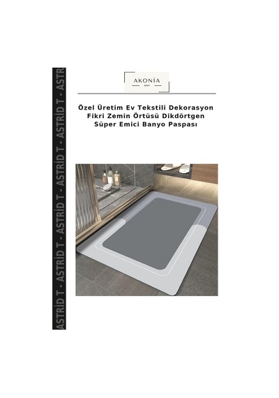 Özel Üretim Ev Tekstili Dekorasyon Fikri Zemin Örtüsü Dikdörtgen Süper Emici Banyo Paspası Dİğer