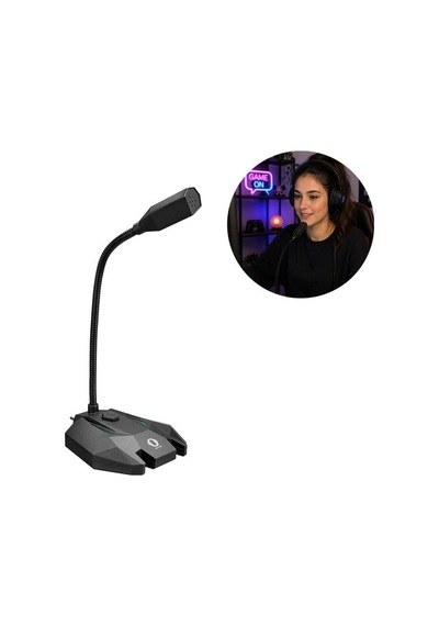 Snopy SN-110M Siyah Led Işıklı Usb Gaming Oyuncu Masaüstü Mikrofon