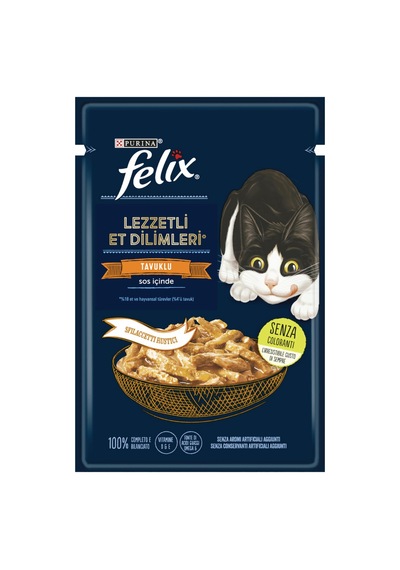 2As Felix Lezzetli Dilimler Tavuklu 80 Gr 12 Gri