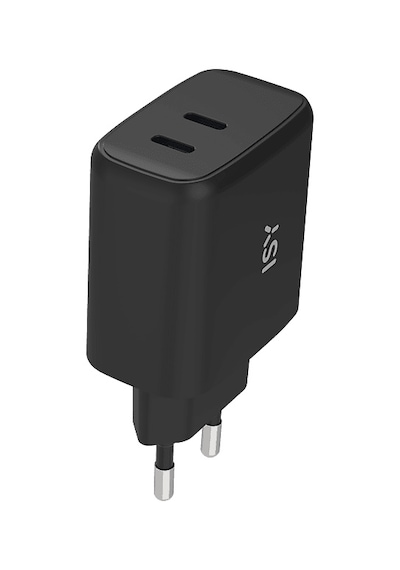 ISY IWC-0003 45 W 2XUSB C WT Güç Adaptörü Siyah
