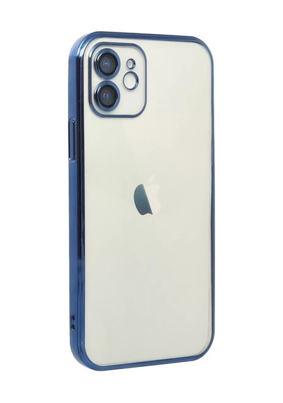 Apple iPhone Uyumlu 12 Kılıf Lensli Silikon - Lacivert Çok Renkli