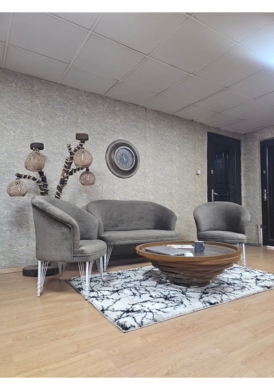 Zafir Teddy Takım Beyaz Boyalı Telli Ayak Çay Seti Koltuk - Berjer , Balkon, Salon, Ofis Kahverengi Zafir Teddy Takım Beyaz Boyalı Telli Ayak Çay Seti Koltuk - Berjer , Balkon, Salon, Ofis Kahverengi