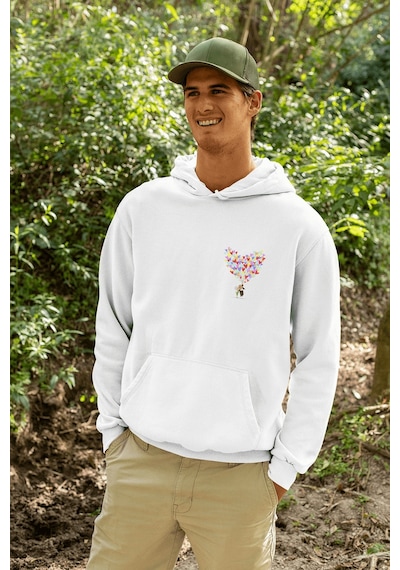 Yukarı Bak Balon Sevgili/çift/arkadaşlık 2'li Kapşonlu Sweatshirt Seti 001