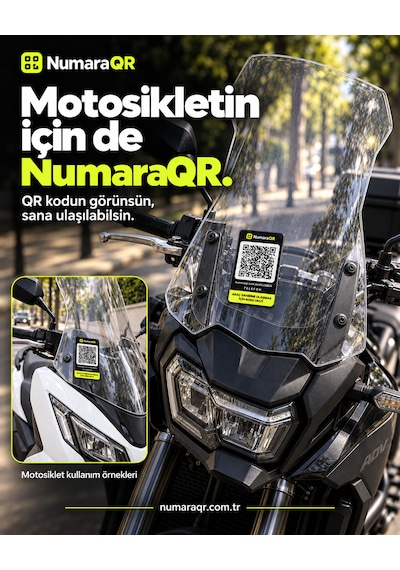 Numaraqr Qr Kodlu Araç Numaratörü Sticker Cam Içi