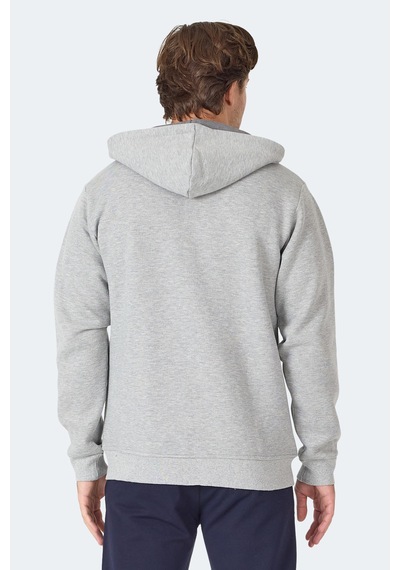 Slazenger Majestıc I Erkek Gri / Beyaz Sweatshirt Gri / Beyaz