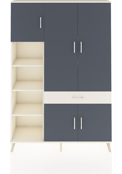 Arges Dolap 8 Raflı Tek Çekmeceli 5 Kapaklı 132x30x195 Aytaşı-antrasit/aytaşı Antrasıt/aytası Arges Dolap 8 Raflı Tek Çekmeceli 5 Kapaklı 132x30x195 Aytaşı-antrasit/aytaşı Antrasıt/aytası