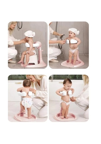 Sunup Sn-29260 Pembe Bebek Banyo Yardımcısı - Boy Ayarlı Ve Ayaklı Yıkama Standı
