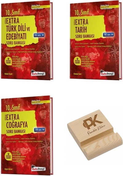 Kafadengi 10. Sınıf Maarif Ekstra Edebiyat Tarih Ve Coğrafya Soru Bankası 3lü Set + Telefon Standı