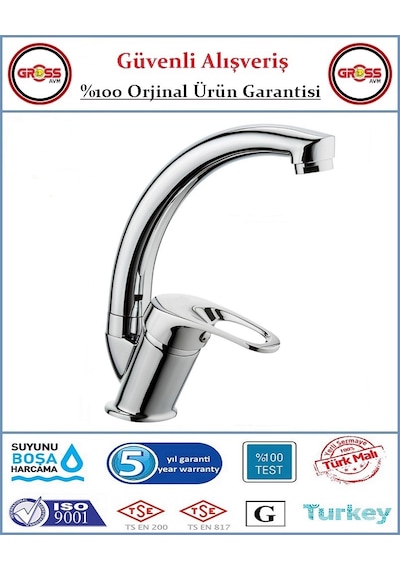 Şenpres Hilal Mix Lavabo Bataryası - 40'lık Kartuş