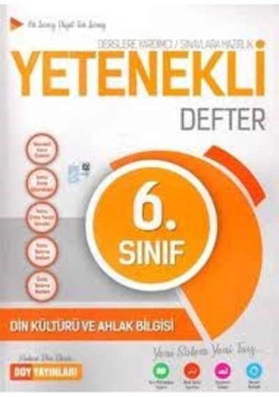 6. Sınıf Din Kültürü Ve Ahlak Bilgisi Yetenekli Defter Ddy Yayınl