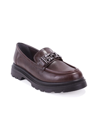 Dagoster Dza07-90801 Kahve Günlük Loafer Kadın Ayakkabı Kahve