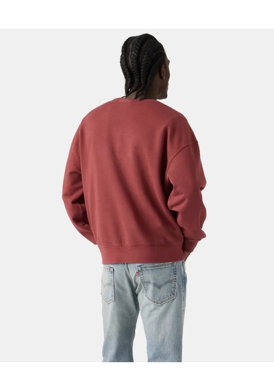 Levi's Erkek Grafik Desenli Bisiklet Yaka Bordo Sweatshirt - 005pk-0002 Bordo