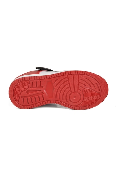 Cool Siyah Kırmızı Cırtlı Erkek Çocuk Sneaker Haykat Kısa F Siyah-kırmızı