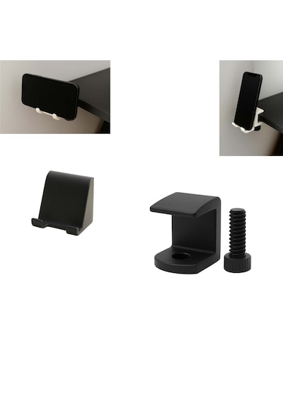 Özel 3d Baskı Telefon Tutucu Modüler Masa Düzenleyici Tak Çıkar Düzenleyici Ebat: 4,9 Cm X 5,5 Cm Siyah