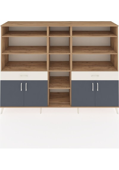 Hyperion Dolap 12 Raflı 2 Çekmeceli 4 Kapaklı 220x44x163 Çam-antr Çam-antrasit/aytaşı Hyperion Dolap 12 Raflı 2 Çekmeceli 4 Kapaklı 220x44x163 Çam-antr Çam-antrasit/aytaşı