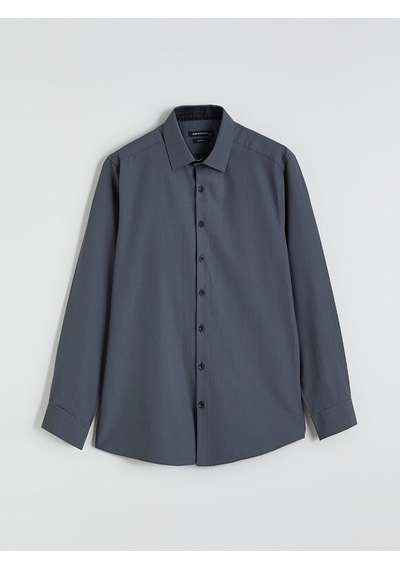 Lcw Busıness Antrasit Slim Fit Uzun Kollu Poplin Erkek Gömlek