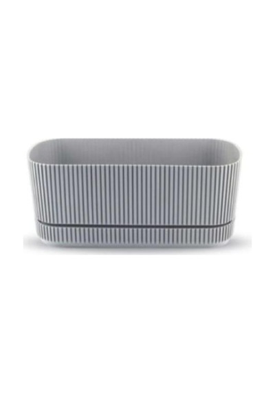 Omnipazar Krs-245 Pera Uzun Dekoratif Balkon Saksı 1.5 Litre No 1 Gri