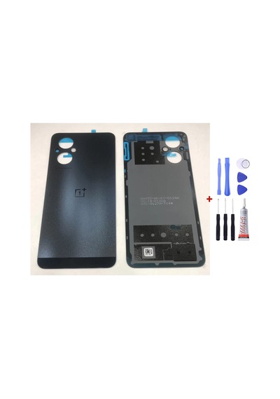 One Plus Nord N20 5g Siyah Arka Cam Kapak Pil Kapağı Tamir Set B7000 Set Siyah