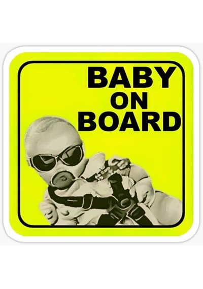 Baby On Board Arabada bebek var Oto Sticker Etiket 19CM md3