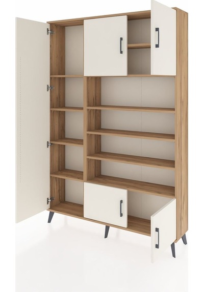 Arges Dolap 10 Raflı 5 Kapaklı 132x30x195 Çam-aytaşı/çam Çam Arges Dolap 10 Raflı 5 Kapaklı 132x30x195 Çam-aytaşı/çam Çam