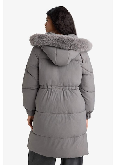 Defacto Su Geçirmez Regular Fit Kapüşonlu Fermuarlı Parka F2965ax25wngr490 Gri-gr490