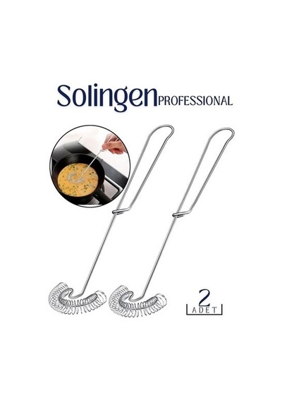 Çelik Spiral Çırpıcı 2 Adet Solingen Professional 718583 Açık Gri