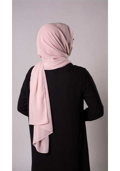 Hürrem Bone Pudra Pratik Hazır Geçmeli Şal Şifon Kumaş Hijab Bone 3009 06