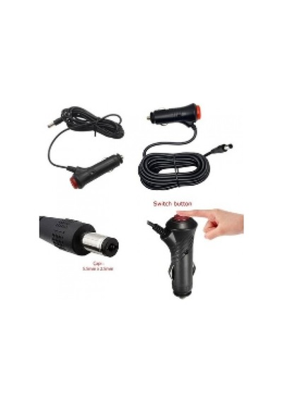 Araç Çakmak Şarj Aleti 12 Volt Açma Kapama Düğmeli 5.5 Mm 2.5 Mm Sarj Aleti