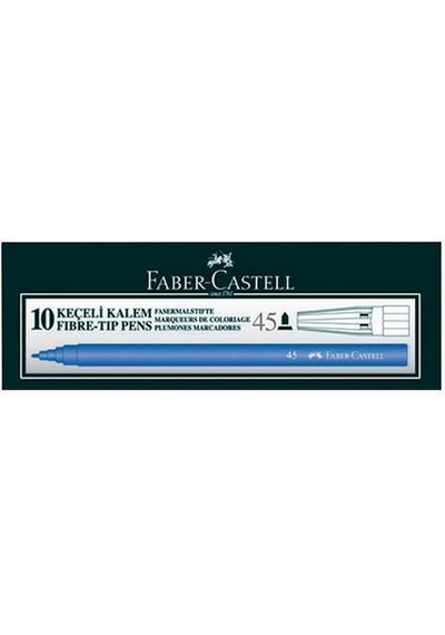 Faber-Castell Mavi Keçeli Boya Kalemi 10Lu 5061 155001