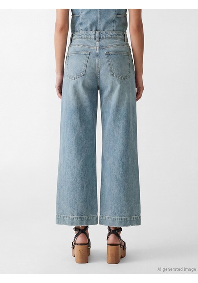 Lcw Vision İndigo Wideleg Kadın Jean Pantolon