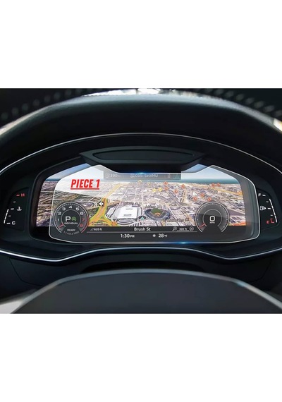Audi Q8 2025 Hayalet Gösterge Ve Multimedya Çift Ekran Uyumlu Nano Ekran Koruyucu