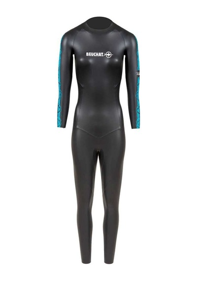 Beuchat Elbise Zento 2 Mm. Kadın Wetsuit S Açık Mavi - Pembe
