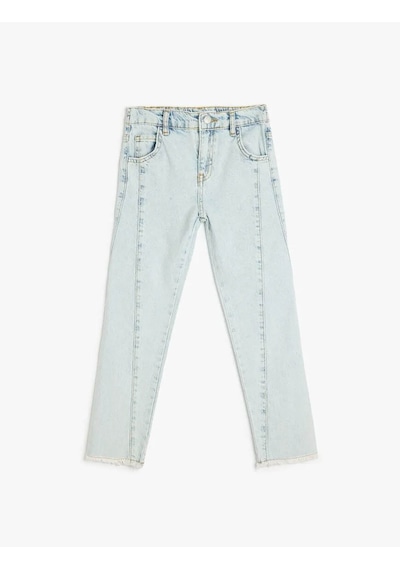 Koton Boyfriend Yüksek Bel Açık Mavi Kız Çocuk Jean Pantolon 5skg40014ad Açık Mavi