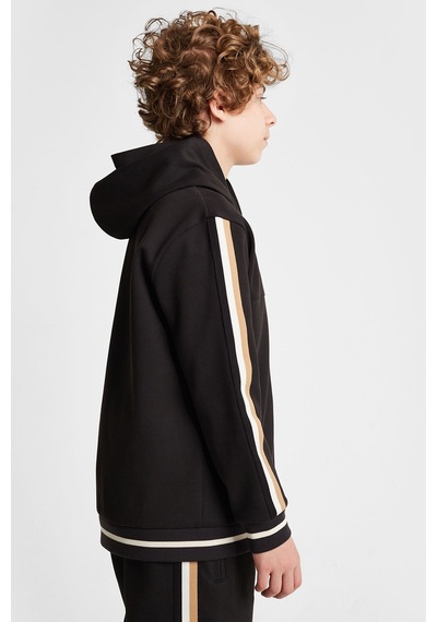 Lescon Çocuk Fermuarlı Kapüşonlu Sweatshirt 25n-3130 Siyah
