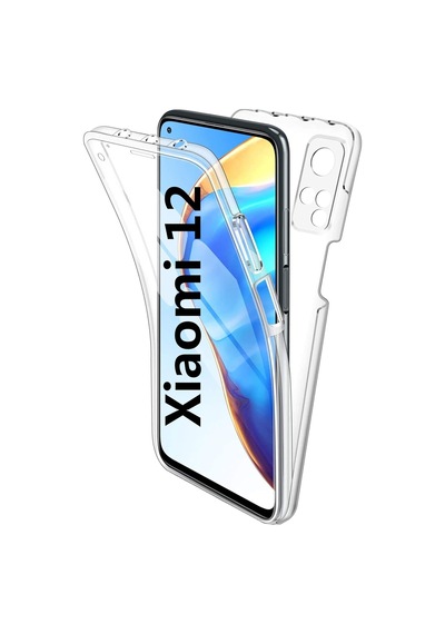 Teknomoda Xiaomi Mi 12 Kılıf 360 Şeffaf Ön Arka Korumalı Şeffaf Silikon