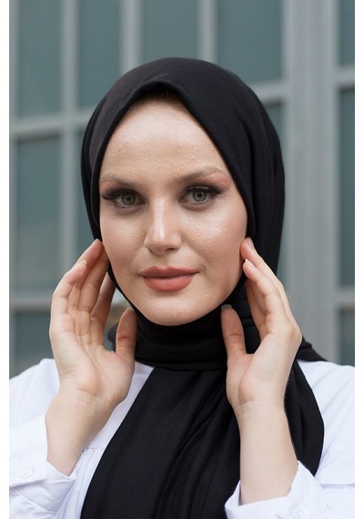 Unika Boutique Şal Penye Ozel Dıkıslı Uzun Mevsımlık Pıerparıs Siyah