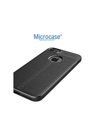 Microcase Apple Uyumlu iPhone Se 2022 Leather Tpu Silikon Kilif - Siyah 547515550