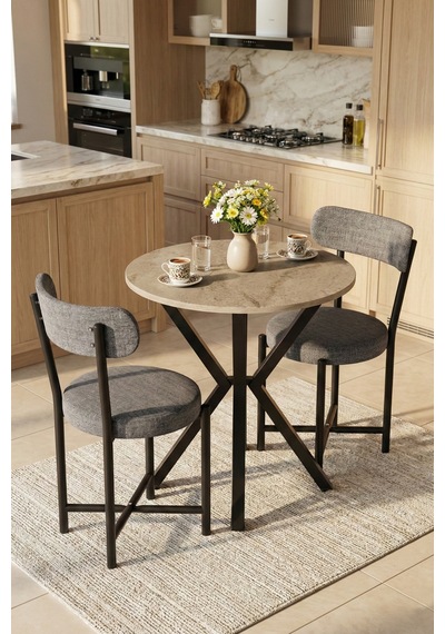Mutfak Masası Yuvarlak 70 Çap Metal Ayak Yemek Masası Modern Balkon Bahçe Cafe Masa 9821 Traverten Siyah Mutfak Masası Yuvarlak 70 Çap Metal Ayak Yemek Masası Modern Balkon Bahçe Cafe Masa 9821 Traverten Siyah