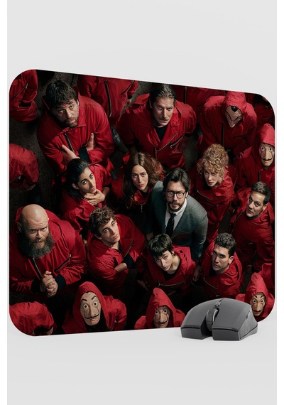 La Casa De Papel V1 48x40 Xl Gaming Kauçuk Kaymaz Taban Mouse Pad Fare Altlığı