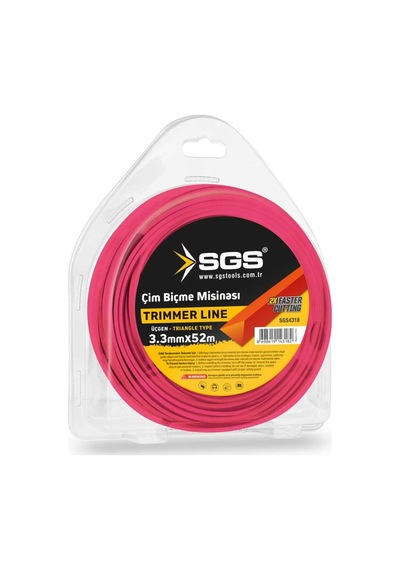 Sgs Çim Biçme Tırpan Misinası - Üçgen - 3.3 Mm. - 52 Mt.