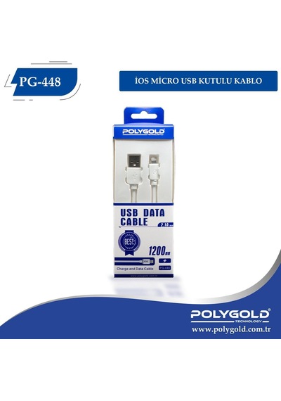 Polygold Pg-448 Apple Uyumlu iPhone Usb Telefon Şarj Kablosu