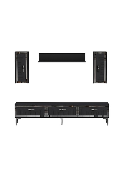 Tvr1801as Tuna Tv Ünitesi Takımı Antrasit-sılver 180cm Antrasit - Gümüş