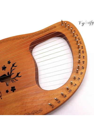 Puka Mini Arp 19 Dize Lir Masif Maun Ağacı Lyre Gigbag Çantalı Puka Mini Arp 19 Dize Lir Masif Maun Ağacı Lyre Gigbag Çantalı