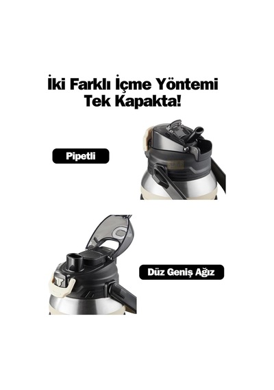 Tkk Mega Boy 1500ml Pipetli/pipetsiz Kullanım Askılı Paslanmaz Çe Çok Renkli