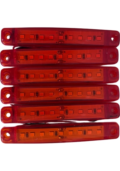 Parmak Led Turuncu 9 Ledli 6 Adet