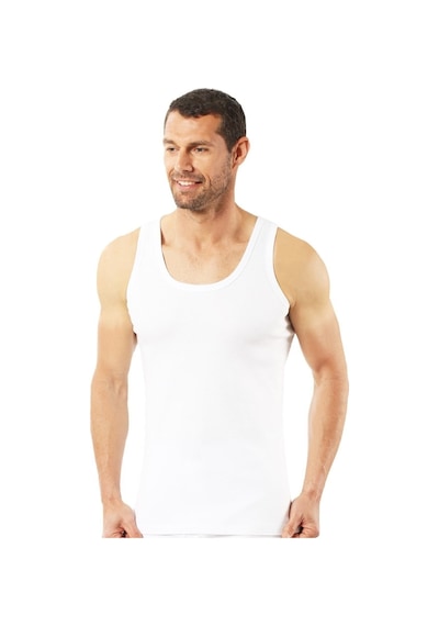Nacar Store Erkek Beyaz 6'lı Paket Pamuklu Atlet Beyaz-1